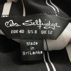 Miss Selfridge Black Mono Striped Paperbag Trouser thumbnail 8