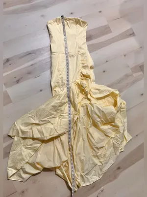Babyboo NWT Women Small Angelina Maxi Dress in Lemon Princess Coquette Wedding thumbnail 15