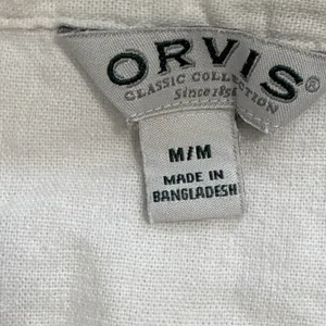 Orvis Linen White Beach Coastal Lagenlook Minimalist Blouse Size Medium thumbnail 9