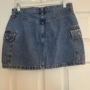 Abercrombie & Fitch High Rise‎ Mini Skirt Size 28 / 6 Denim Side Pockets 90s EUC thumbnail 2