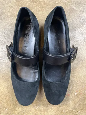 M. Gemi Adelina Black Genuine Suede and Leather Buckle Mary Jane Size: 36 (US 6) thumbnail 3