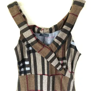Plaid Check Flannel Dress Brown M thumbnail 2