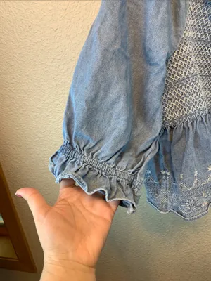 American Eagle pheasant top sz L western country festival preppy embroidered thumbnail 3