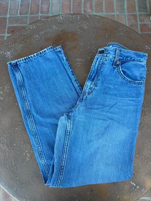 Levi’s blue denim straight leg high rise jeans DAD jeans Size 25 thumbnail 2