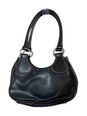 Nine West Black Faux Leather y2k small shoulder Handbag thumbnail 1