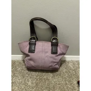 Y2K Vintage Rare Coach Lavender Soho Suede Tote 2004 thumbnail 15
