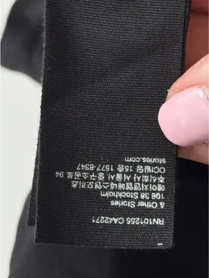 & Other Stories Black Tie Strap Midi Dress V Neck Sleeveless Size 0 EUR 32 thumbnail 4