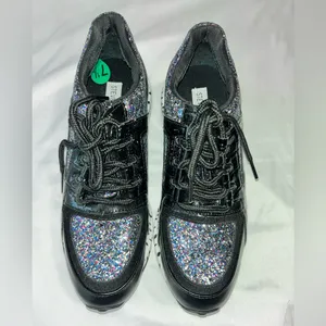 Steve Madden Barra-G platform fashion sneakers Stylish Black and Multicolor thumbnail 3