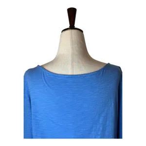 Lilly Pulitzer Dress Women Small Blue Pima Cotton Slub Knit Mini‎ Tee Boho thumbnail 4