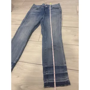 7 For All Mankind Ankle Straight Jeans Blue Released Raw Hem Size 29 thumbnail 5