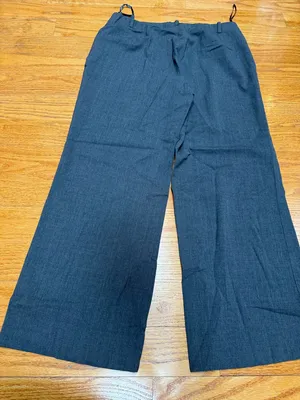 🙂Ralph Lauren Men's Charcoal Gray Wide-Leg Dress Pants thumbnail 3