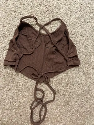 Cropped Tank Top Brown thumbnail 2