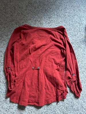 Red Anthropologie Top Long Sleeve thumbnail 2