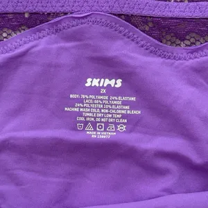 Skims Fits Everybody Lace Bandeau Ultra Violet Multi Size 2X thumbnail 7