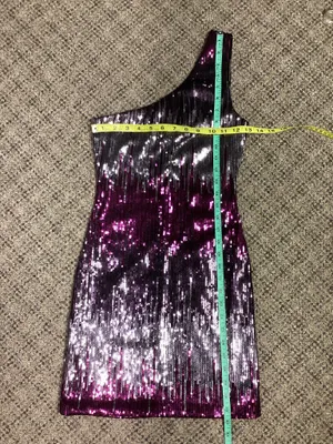 Charlotte Russe Purple Sequins Dress Size XS thumbnail 6