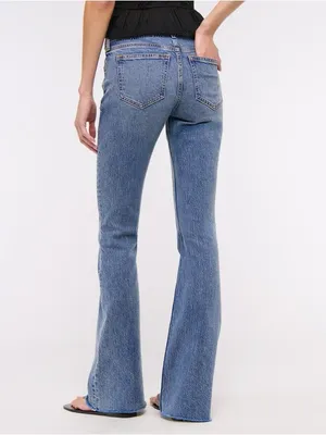 Abercrombie & Fitch Mid Rise Bootcut Frayed Hem Jean thumbnail 3
