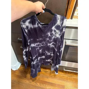 Natural life tie-dye long-sleeve top tunic dress women's large thumbnail 3