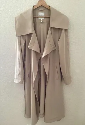 Avec Les Filles Tan Classic Trench Coat Preppy Minimalist thumbnail 1