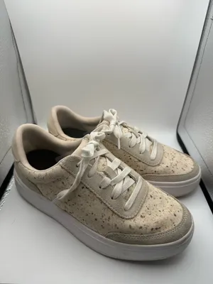 Kizik Prague Shoes Women Size 7‎ WIDE beige Speckled Comfort Casual Sneakers thumbnail 3
