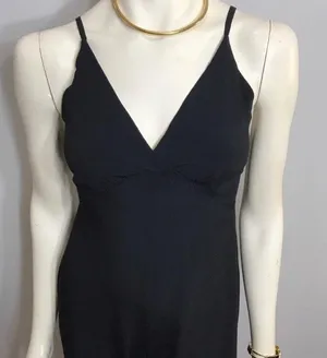Forever 21 Little Black Strappy Plunging Neck Jumpsuit Sz Small thumbnail 5
