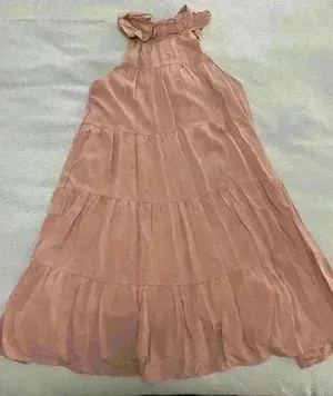 Lulus Twirling Around Blush Pink Sleeveless Halter Tiered Swing Dress Size XSmall thumbnail 1