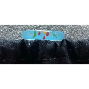 Vintage Seventies ‎ Retro Ring in a turquoise color. thumbnail 2