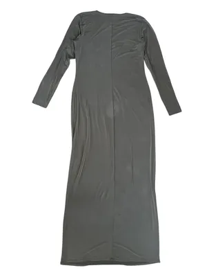 Skims Women’s Smooth Lounge Long Sleeve Maxi Dress Gunmetal Gray Size 2X thumbnail 6