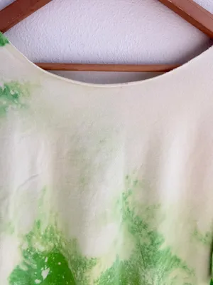 Bleached grunge off the shoulder tee Green Size XL thumbnail 8