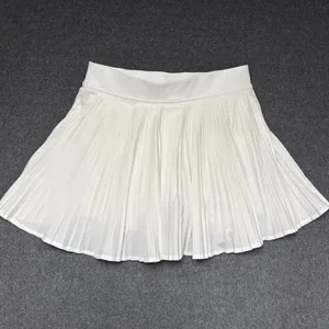 Lululemon Tiered Pleats Tennis Skirt Sz 4 White High Rise Skorts Athletic Shorts thumbnail 5