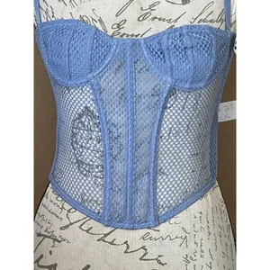 Urban Outfitters Corset Top Blue Small thumbnail 6