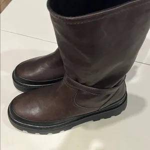 Zara chunky brown boots size 39 thumbnail 4