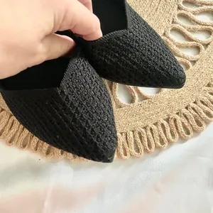 Rothy's The Point Toe Flats in Black Honeycomb Knit Size 8 thumbnail 8