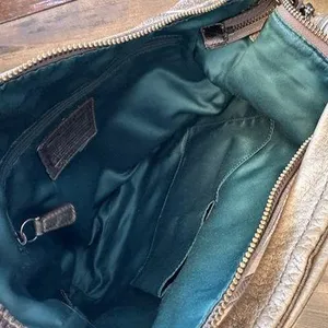 Coach Kristin Metallic Gold Pebbled Leather Hobo Bag Convertible Handbag thumbnail 10