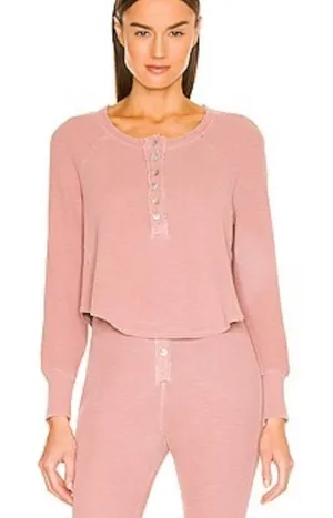Tularosa Green The Vista Henley Top & Legging in Rose Pink‎ Size Extra Small thumbnail 1