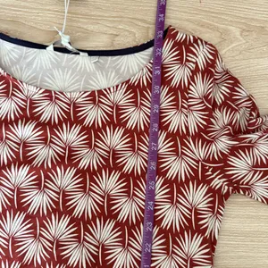 Boden US 8 NEW Lucie Brown/White Palm Leaf Print Mini‎ Dress thumbnail 9