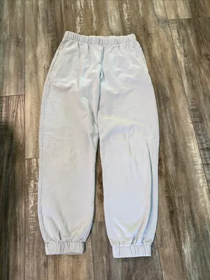 Brandy Melville Light Blue Jogger Sweatpants Size Small thumbnail 2