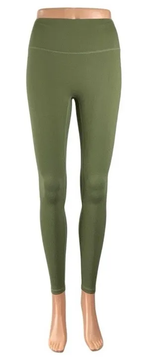 CSB Women's Green High Rise Yoga Gym Workout Athletic Activewear Legging Pants M thumbnail 1