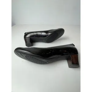Rockport Shoes Women 9 Brown Leather Dynamic Suspension Wooden Heel Pumps Career thumbnail 6