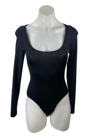 Princess Polly Ellery Women's Scoop Neck Long Sleeve Seamless Bodysuit Top Sz 2 thumbnail 1