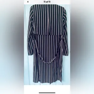 Black & Pink Striped Long Robe Sz Med Forever 21 Jacket Matching Belt Versatile thumbnail 10