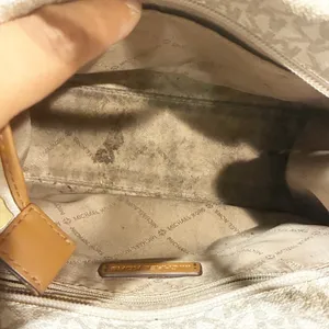 Michael Kors MK Small Vanilla Messenger Handbag Bag Purse‎ Shopper Lady thumbnail 4
