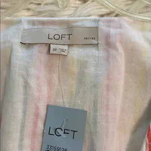 LOFT Colorful Striped Midi Summer Dress bottoms down size 8P brand new thumbnail 10