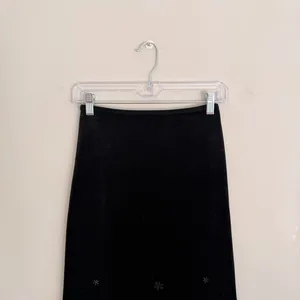 Y2k Black Philly California Velvet Floral Print Maxi Skirt thumbnail 3