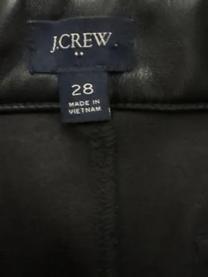J. Crew Black Faux Leather Wide-Leg Pants thumbnail 2