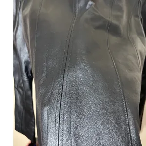 Vintage East 5th Black Genuine Leather Zipper Front‎ Jacket Women's Medium thumbnail 15