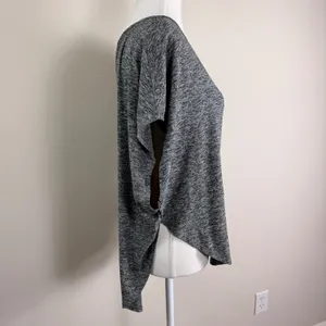Beyond Yoga Gray Spacedye Poncho Top High‎ Low Relaxed Activewear USA Made Large thumbnail 2