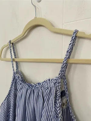 Altard State Flowy Striped Tank Top Size M Blue White Nautical Boho Summer thumbnail 6