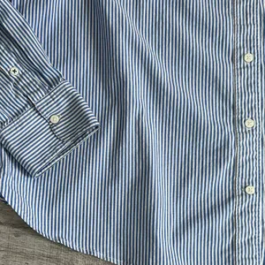 JCrew Cotton Stretch Slim Fit Poplin Shirt Womens 22 Button Up Blue Stripe AW239 thumbnail 2