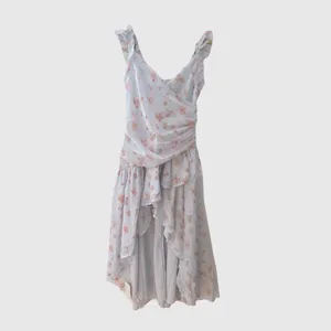 Abercrombie & Fitch Floral Asymmetric Ruffle Maxi Dress Size Small NWT Tiered thumbnail 6