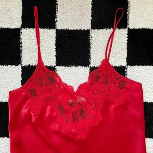 Vintage Victoria’s Secret Red Satin Slip Dress M thumbnail 3